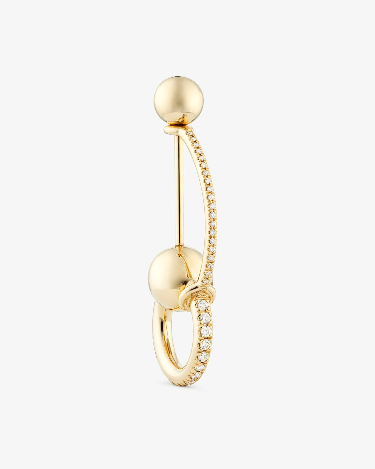 Arch ear pin in 14k yellow gold.