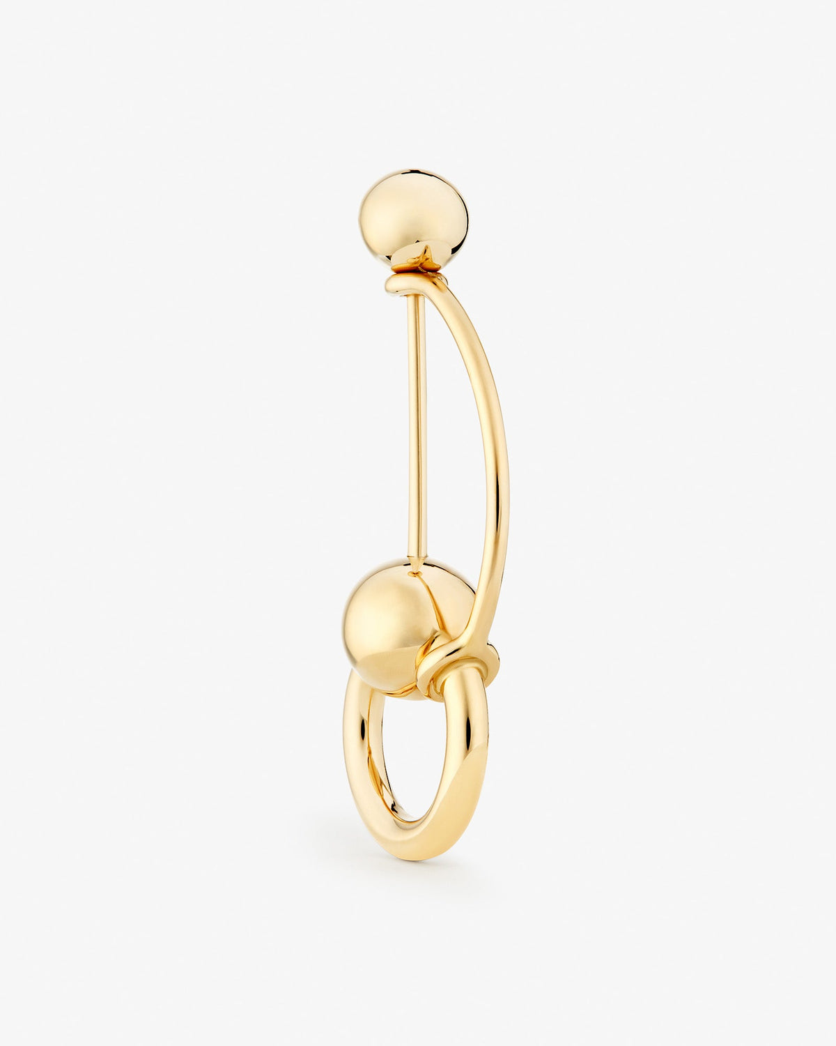 Arch ear pin in 14k yellow gold.