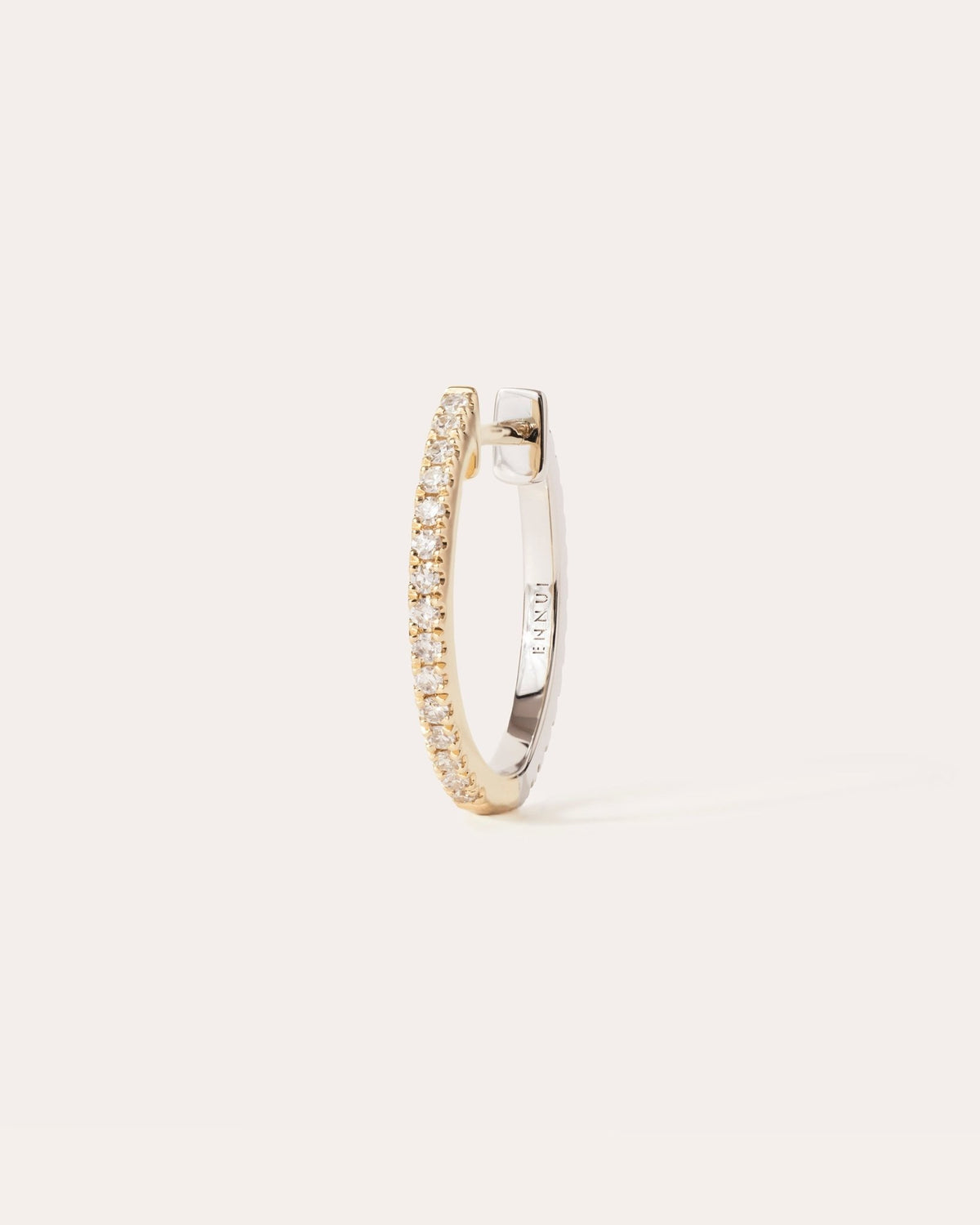 Hera hoop in 14k white gold.