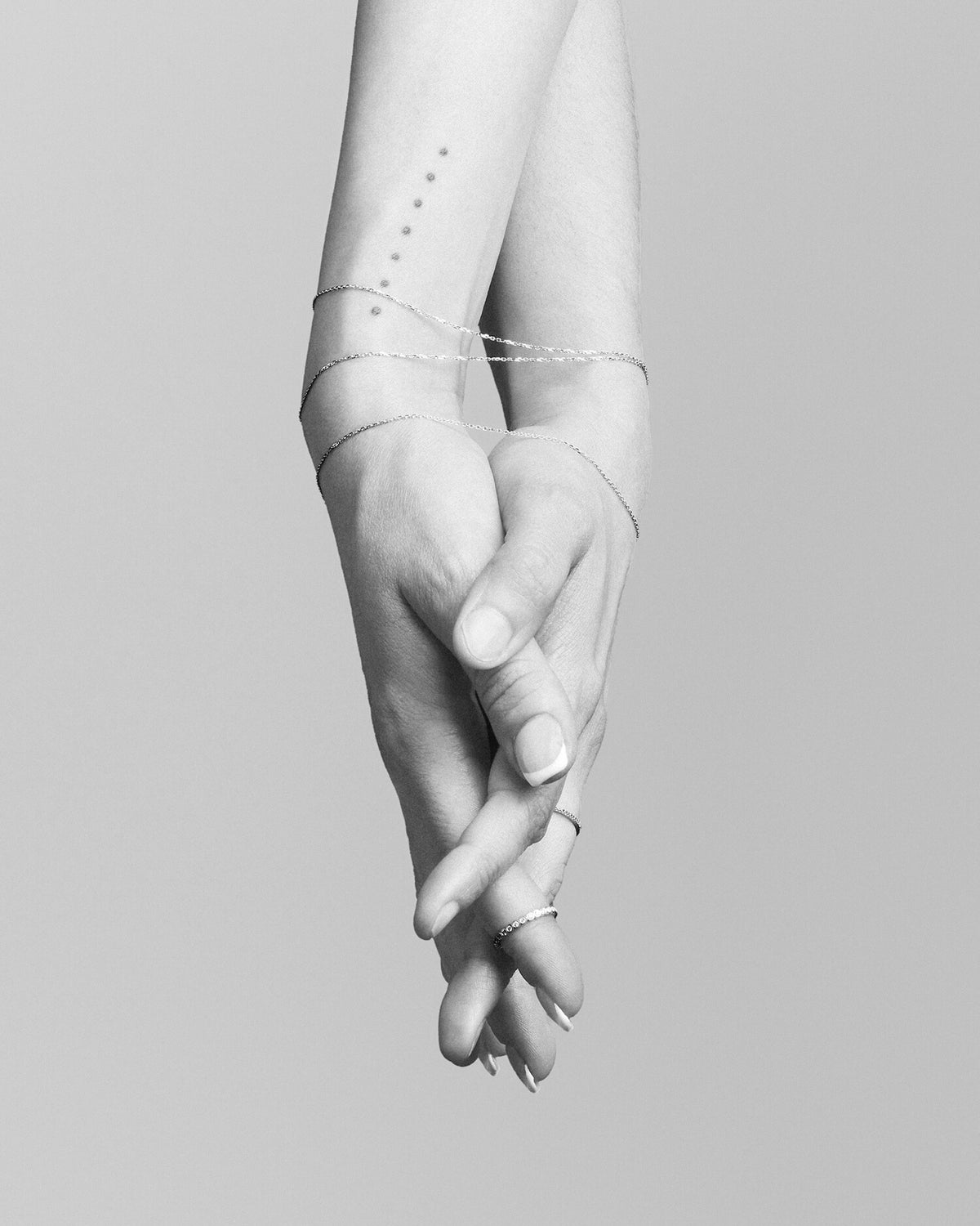 Anchor Facet bracelet in 925 silver, shown worn.